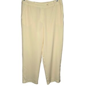 Bob Mackie Studio Women’s Pastel Yellow High Rise Wide Leg Lined Slacks Size 18